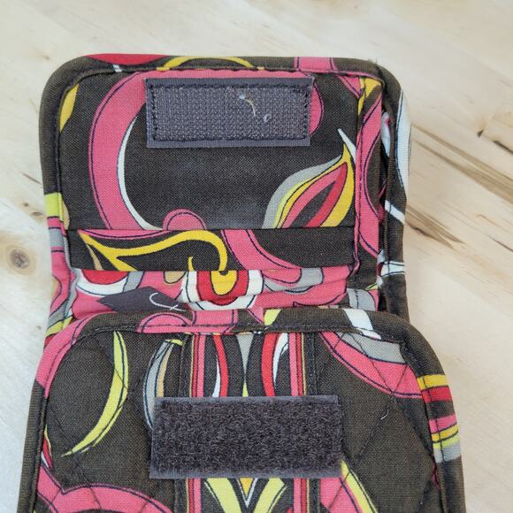 Vera Bradley Punicci Tri-Fold Wallet Womens 5" Quilted Fabric Retro Floral Soft - Picture 12 of 12
